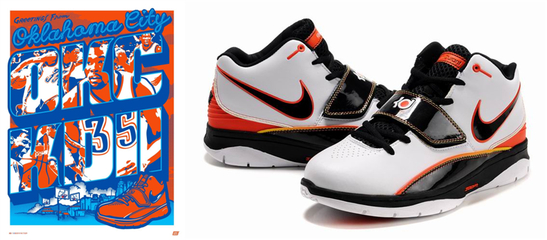 發售最新款簽名球鞋不久的杜蘭特去哪還不好說,NIKE 就先用一組插畫回憶了 KD 歷代球鞋